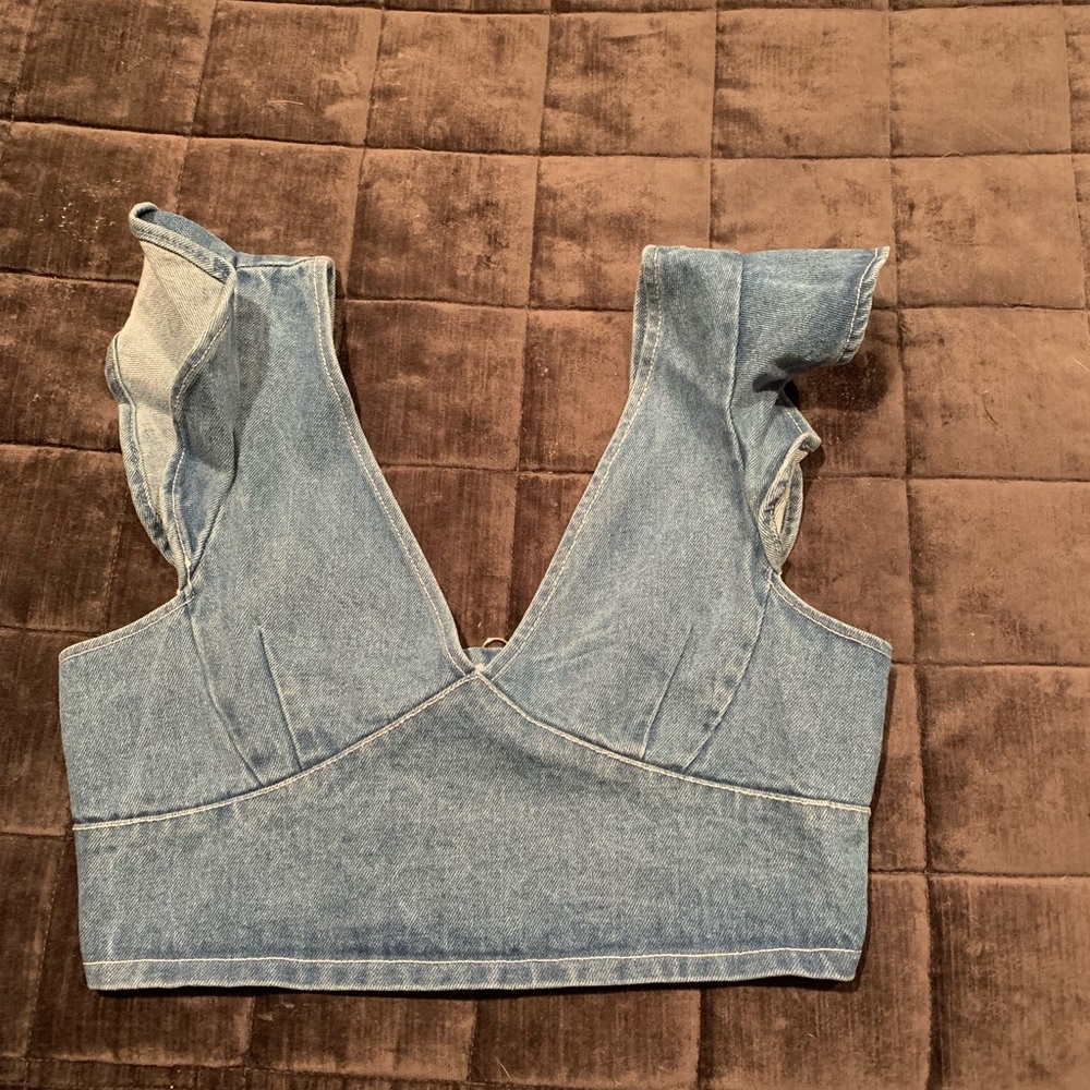 Jean crop top